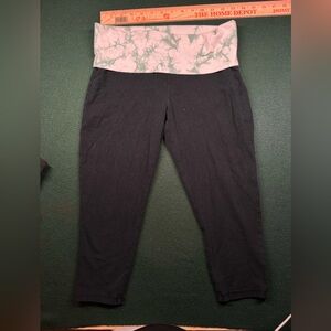 Mossimo Supply Co Capri Leggings Y2K Fold Over Waist Tie Dye S/P